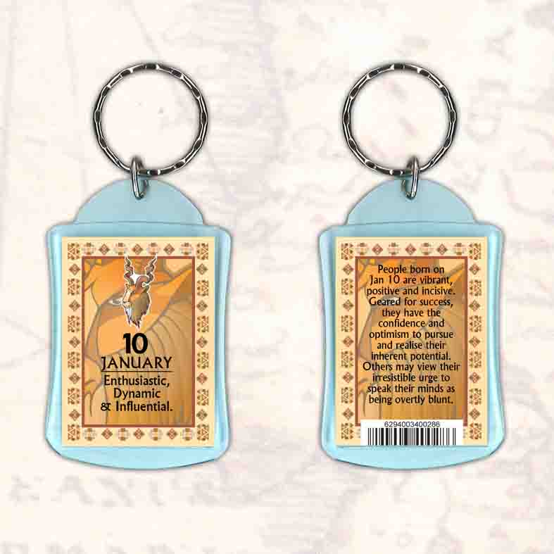 Birthday Gift Keyrings Zodiac Star Sign Keyrings 10 Jan Capricorn