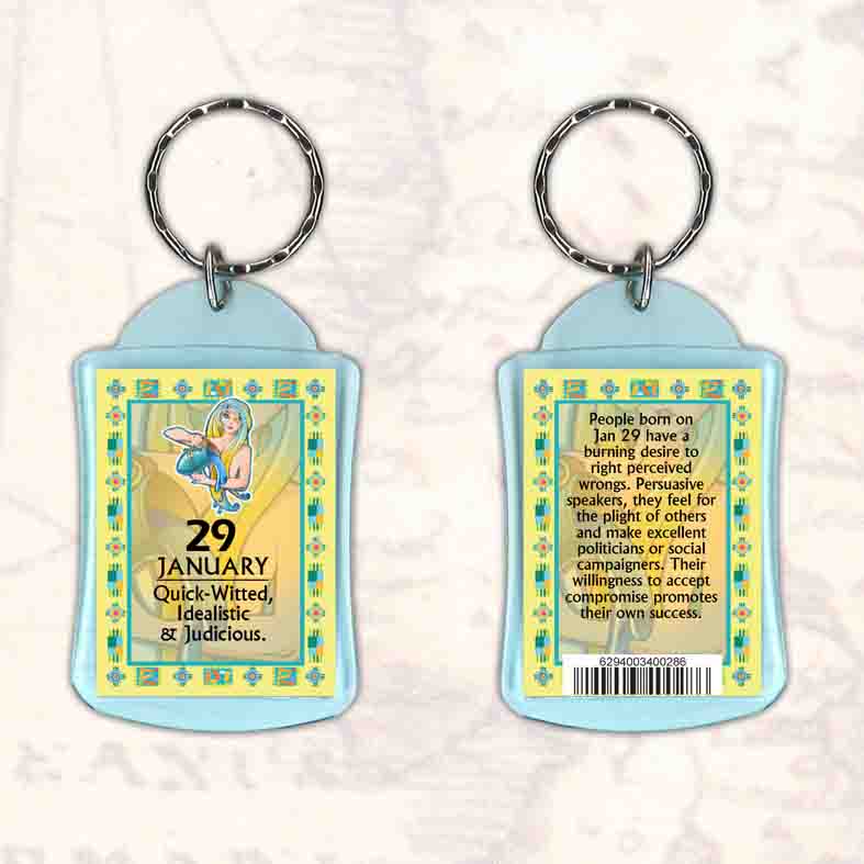 Birthday Gift Keyrings Zodiac Star Sign Keyrings 29 Jan Aquarius