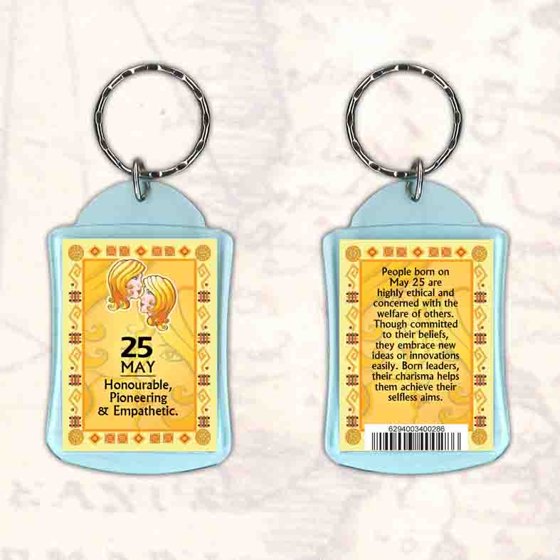 Birthday Gift Keyrings Zodiac Star Sign Keyrings 25 May Gemini