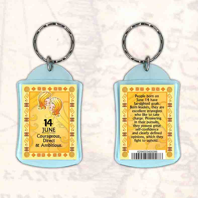 Birthday Gift Keyrings Zodiac Star Sign Keyrings 14 June Gemini