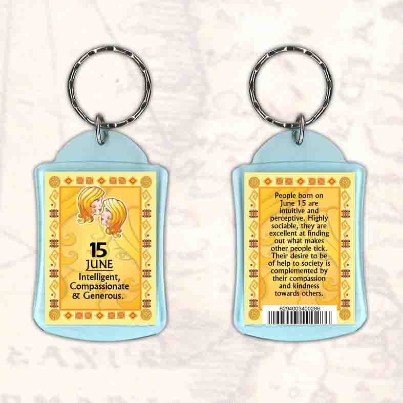 Birthday Gift Keyrings Zodiac Star Sign Keyrings 15 June Gemini