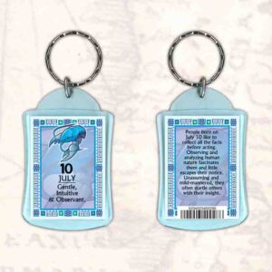 Birthday Gift Keyrings Zodiac Star Sign Keyrings 10 July Cancer