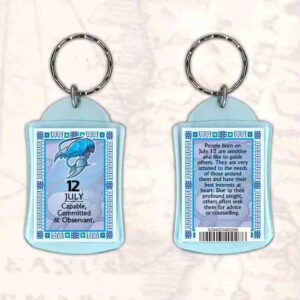 Birthday Gift Keyrings Zodiac Star Sign Keyrings 12 July Cancer