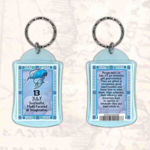 Birthday Gift Keyrings Zodiac Star Sign Keyrings 13 July Cancer
