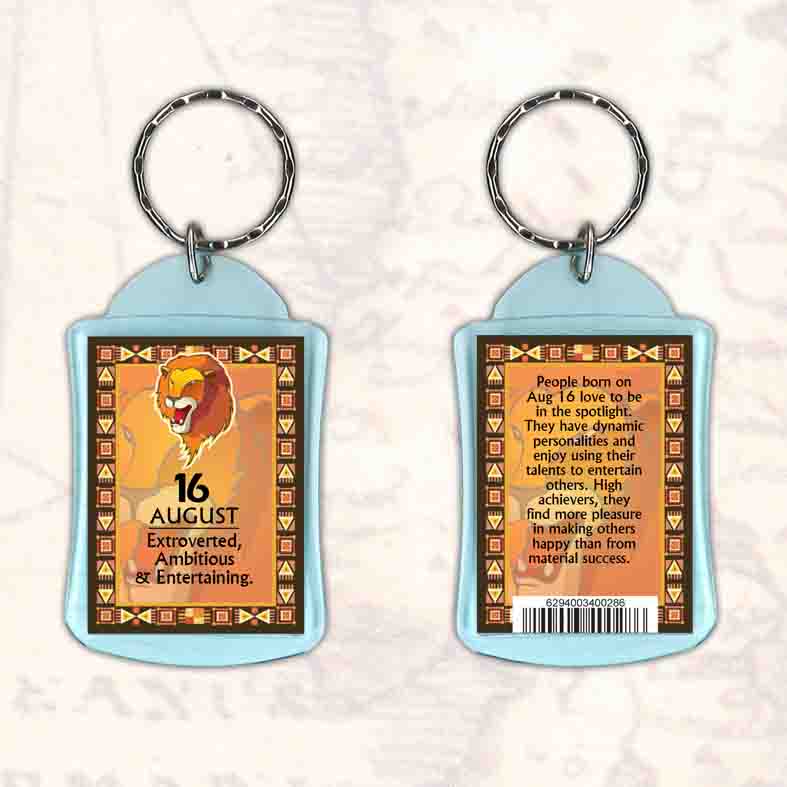 Birthday Gift Keyrings Zodiac Star Sign Keyrings 16 Aug Leo