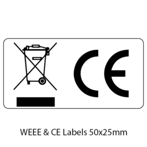 WEEE & CE Labels 50x25mm