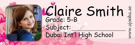 Personalised School Book Label Small PS BLS 0034